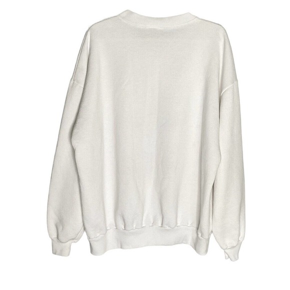 Vintage 80's Jerzees Sweatshirt Victorian Mansion White Crewneck - Picture 7 of 9